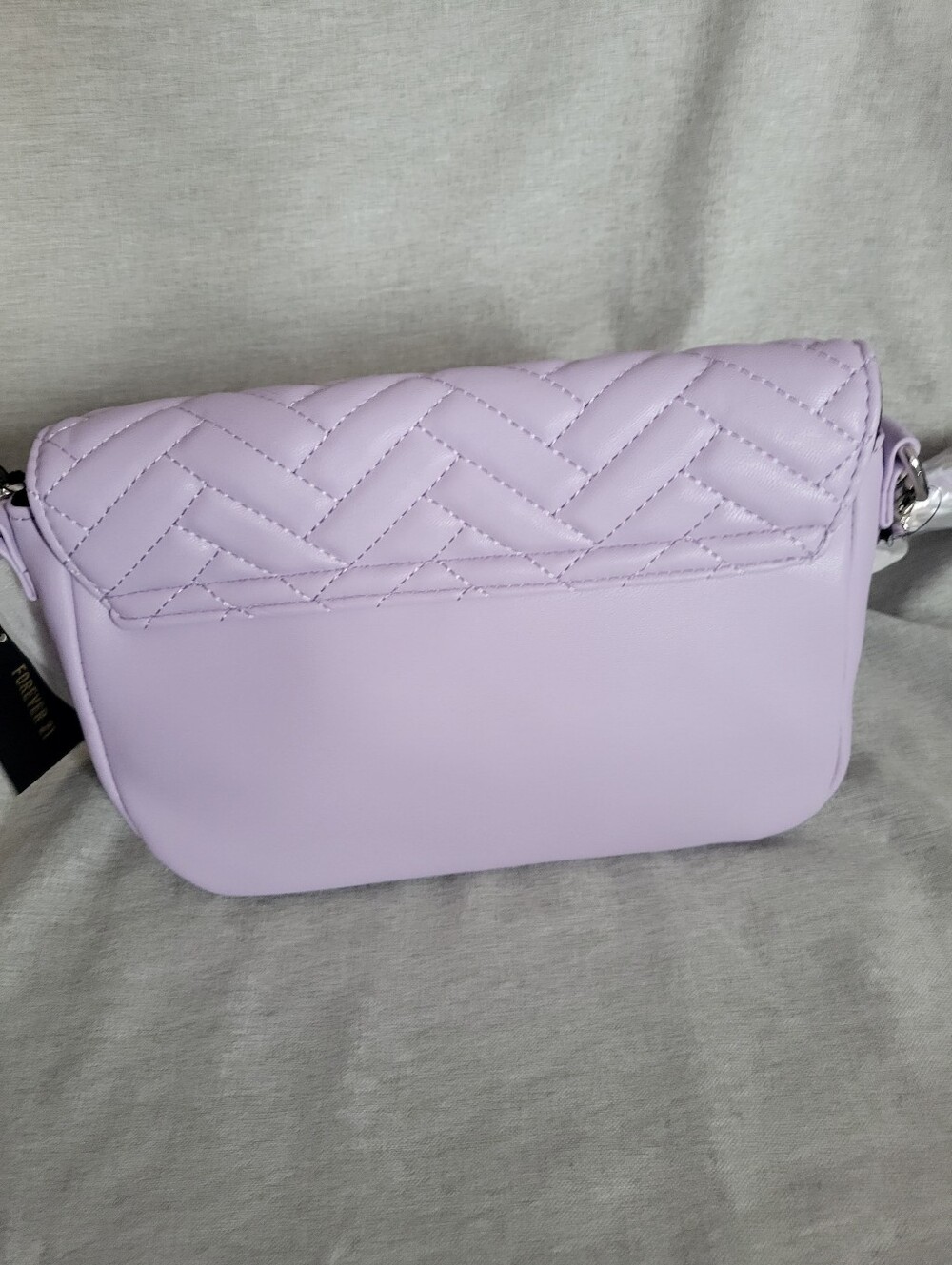Nwt Lavender Silver Chain Quilted Forever 21 Handbag - Picture 4 of 7